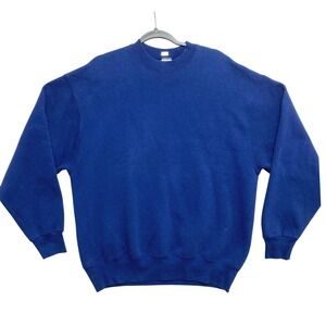Vintage BVD Sweatshirt Mens XL Blue 50 Cotton 50 Polyester Pullover Made USA